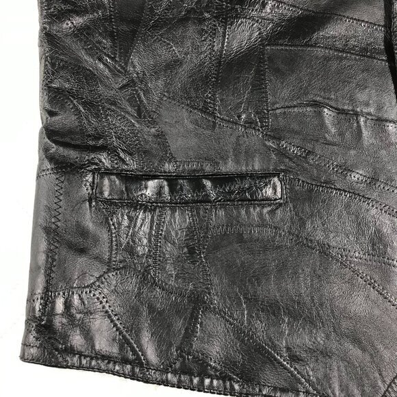 Direct‎ Source Inc. Black Leather Vest XL - Picture 2 of 6